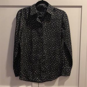 Gray Patterned Banana Republic Dillon Blouse